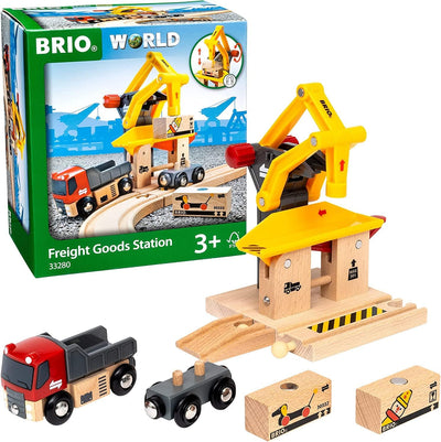 BRIO World 33280 Frachtverladestation – Eisenbahnzubehör für die BRIO Holzeisenbahn – ab 3 Jahren &