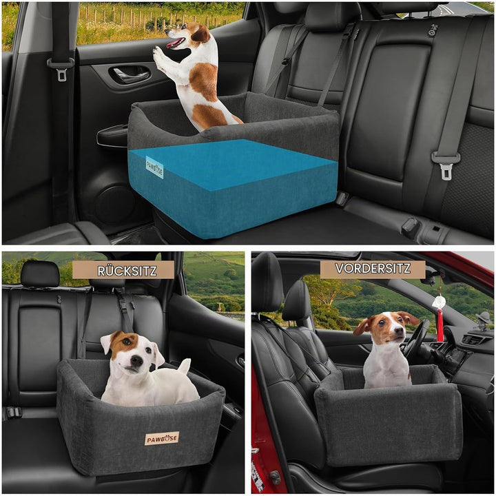 Hunde Autositz, Haustier Autositz für mittlere Hunde bis zu 15 kg, Hund Booster Autositz mit Hund Si