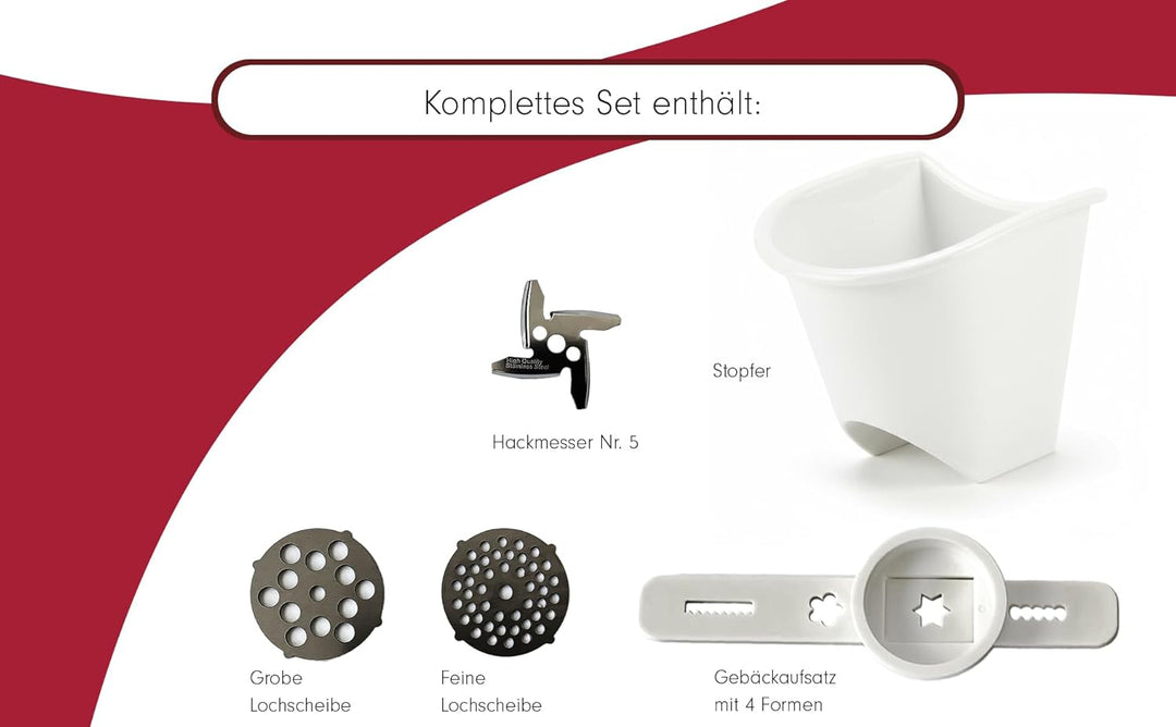 Tredoni Manuelles Fleischwolf Mühle & Gemüse Schredder, Keks Maschine Plätzchen Hersteller + Kekse M