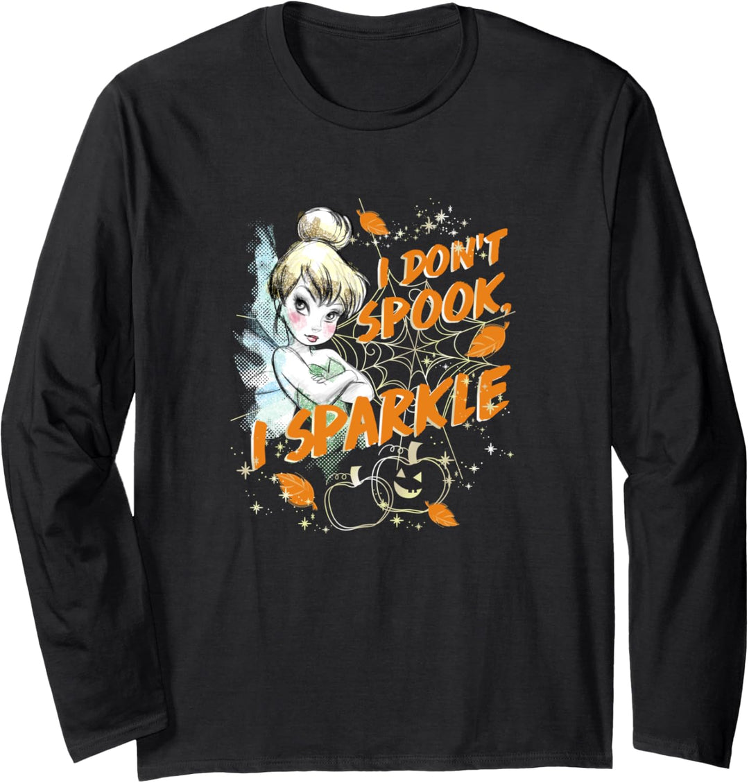 Disney Peter Pan Tinkerbell Halloween I Don't Spook Sparkle Langarmshirt