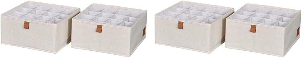LOVE IT STORE IT Premium Schubladen Organizer 2-teilig - Schrank Organizer aus Stoff - 16 Fächer für
