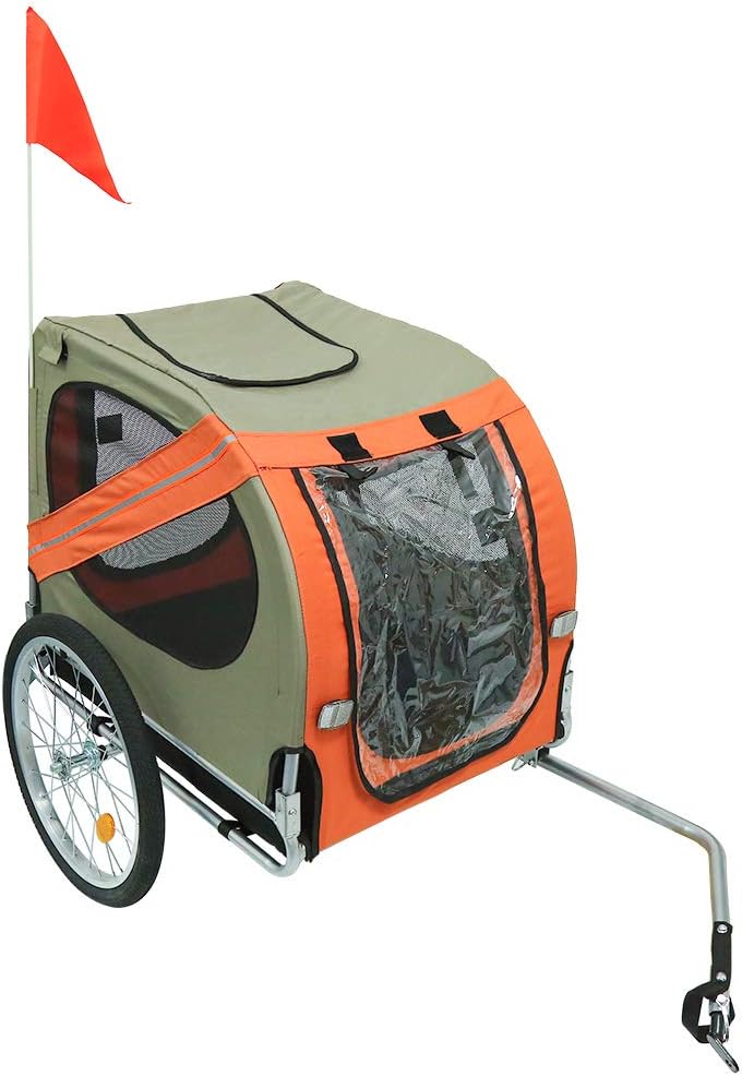 Fahrradanhänger für Hunde，Fahrradanhänger Lastenanhänger mit Reflexstreifen，Reise &amp; Transport für Hu