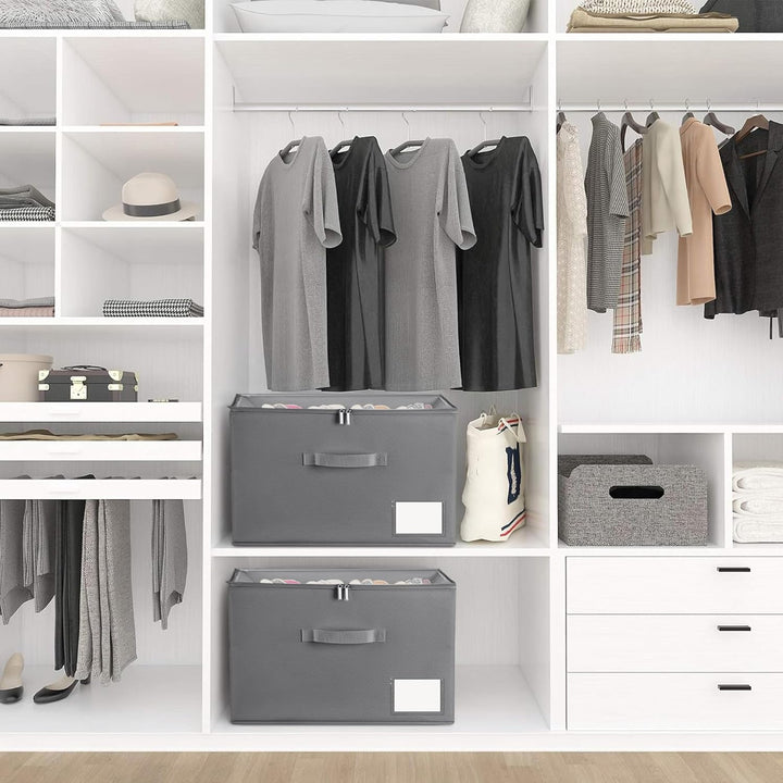 Schuhorganizer Platzsparend, Passt 16 Paare, Schuh Organizer für Schrank Durchsichtigem Deckel, Gros