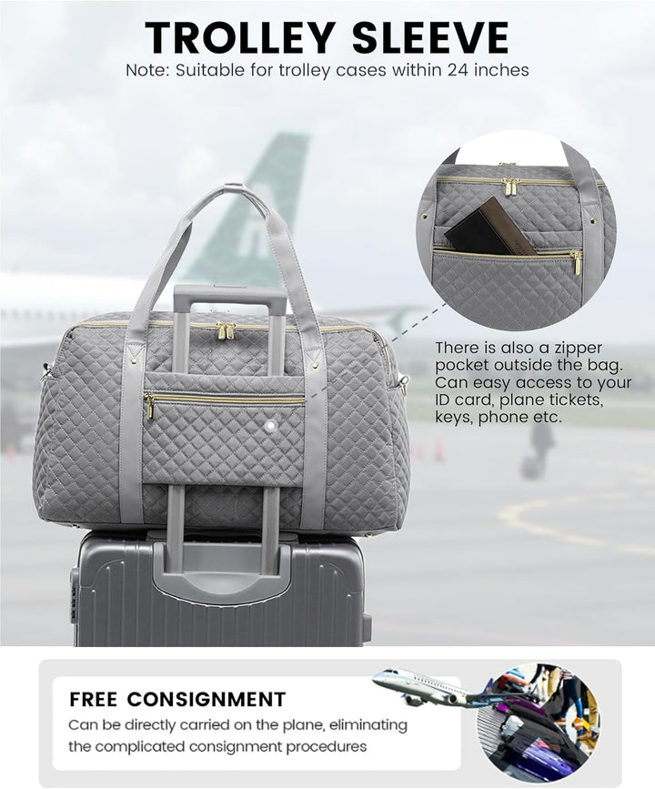LOVEVOOK Reisetasche Damen Sporttasche Gross mit Laptopfach Weekender Handgepäck Tasche Gym Bag Trav