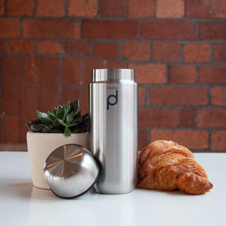 Pioneer DrinkPod Isolierflasche aus Edelstahl 0,2 L Doppelwandig Thermo-Lebensmittelbehälter 6 Stund