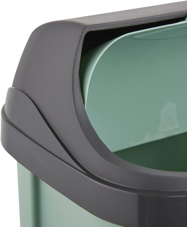 keeeper Abfallbehälter mit Rolldeckel, 10 l, 25,5 x 19 x 39 cm, Rasmus, Grün (Nordic Green) Nordic G