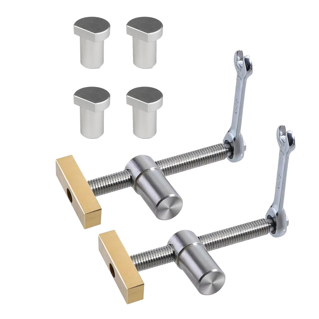 2 Stück Tisch-Werkbank-Klemmen mit 4 Bank-Hunden für 20 mm Loch, DIY-Positionierung, Holzbearbeitung