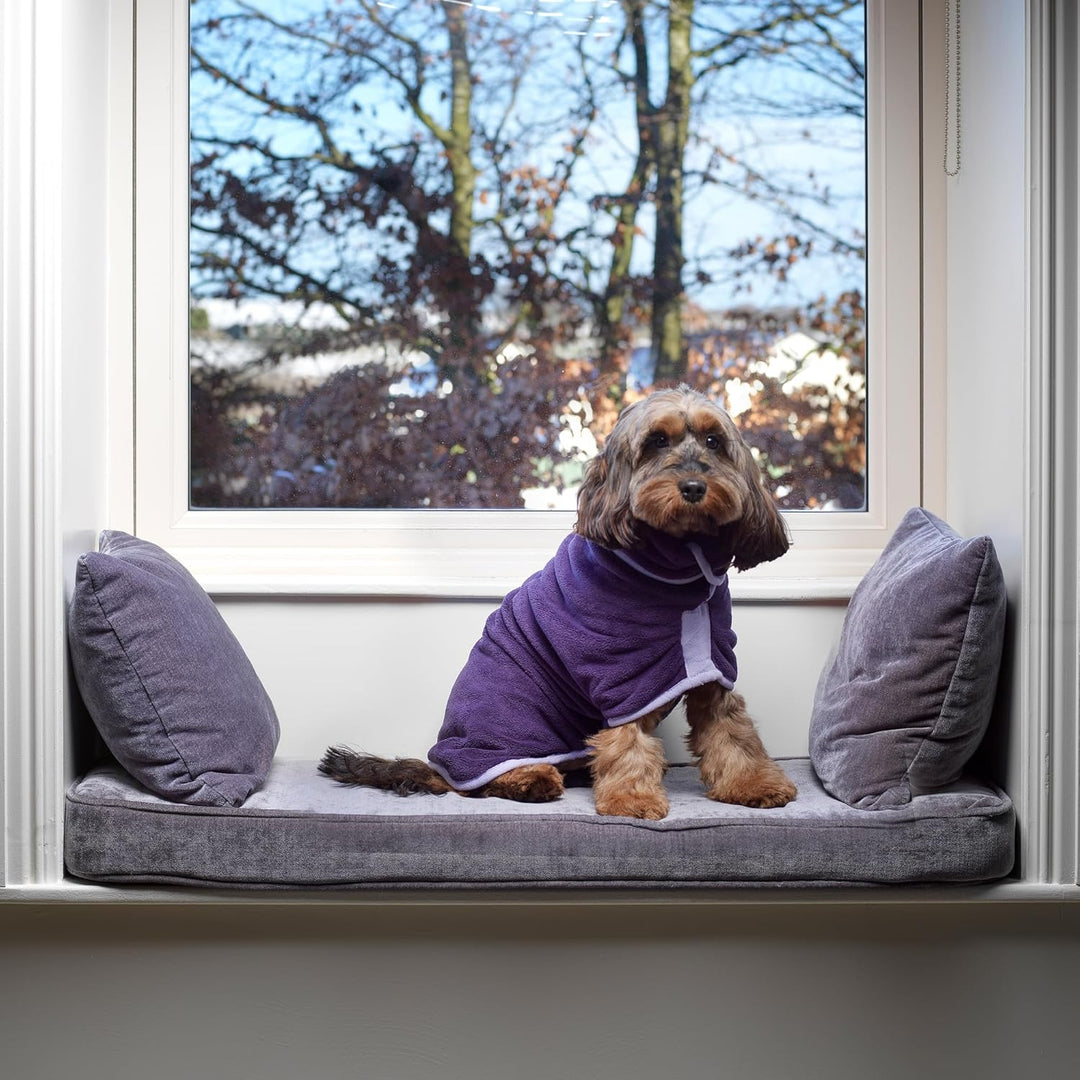 Lucky Paws® Hundebademantel - doppellagiger Bademantel Hund - schneller trocken in Minuten, absorbie