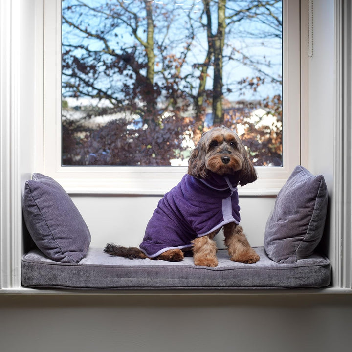 Lucky Paws® Luxuriöser Hundebademantel - doppellagiger Bademantel Hund - super saugfähig weiches Hun