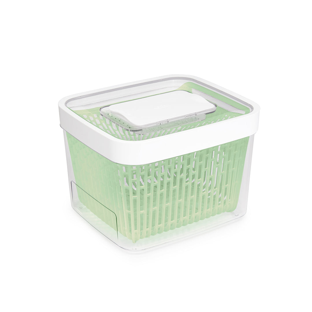 OXO Good Grips Greensaver-Frischhaltebox mit Deckel und Lüftung, gross – 4 l Behälter 4L, Behälter 4