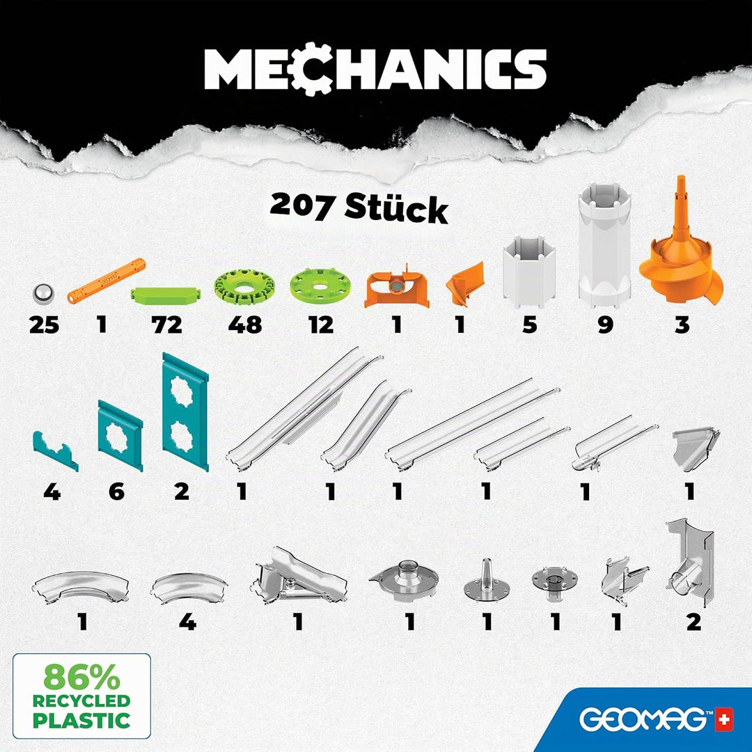 Geomag - Mechanics Gravity Elevator Circuit - Educational and Creative Game for Children - Magnetic