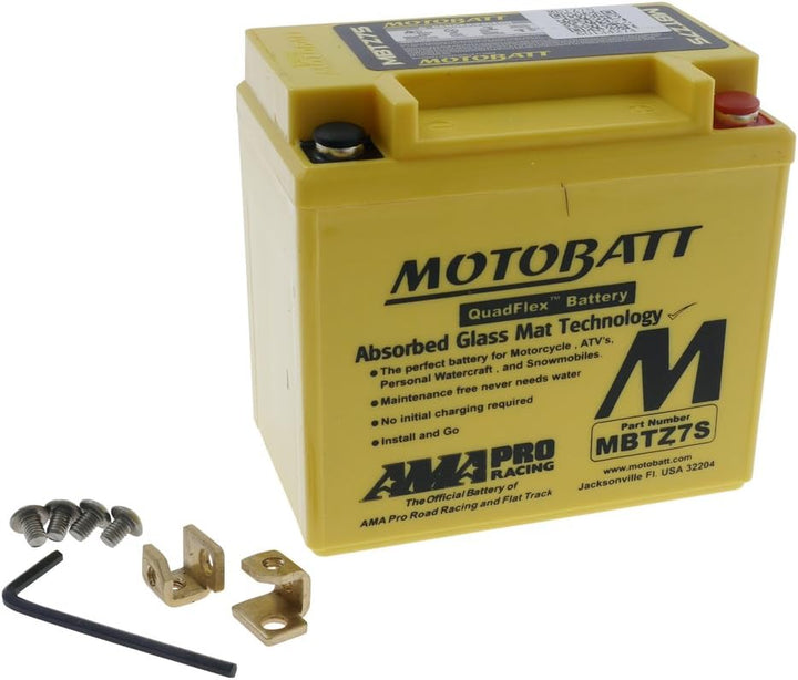 MOTOBATT Batterie 12 V 6,5 Ah (MBTZ7S) [wartungsfrei & versiegelt] kompatibel für Honda CBR 125 R JC
