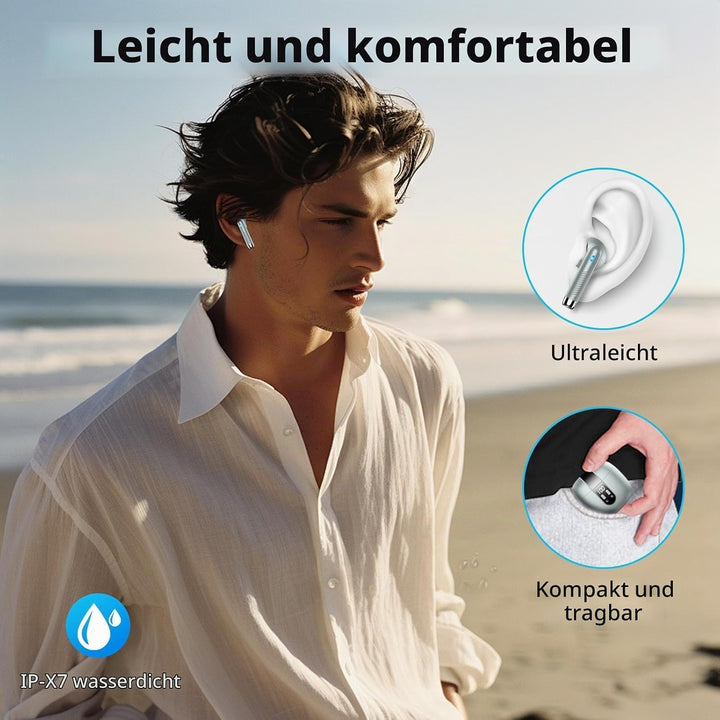 Drsaec Bluetooth 5.4 Kopfhörer, 6D Tiefer Bass In Ear Kopfhörer Kabellos Bluetooth 2026 Neu Kabellos