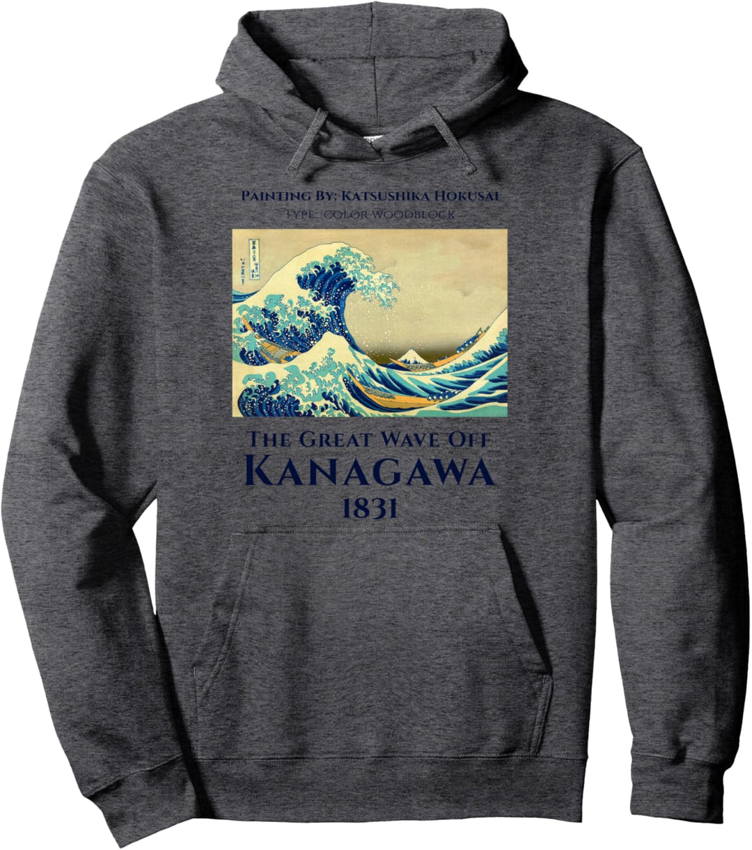 The Great Wave off Kanagawa Cool Vintage Japanese Painting Pullover Hoodie
