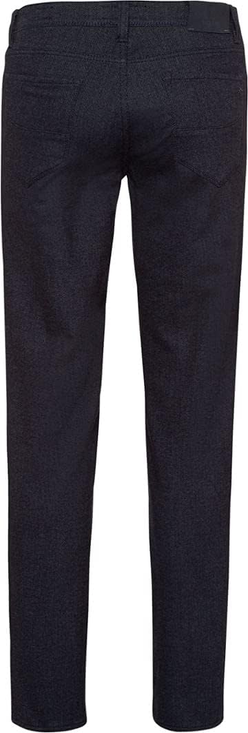 BRAX Herren Jeans Hose Cadiz C Wolloptik Twillstretch Darkblue Kariert 32W / 30L Blau Blau (Ozean 23