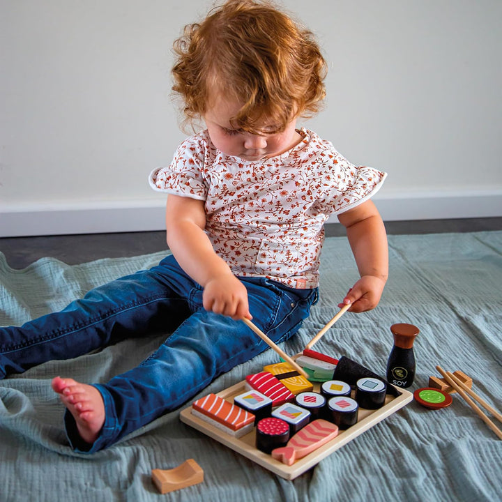 Tryco Sushi-Spielset 23-teilig aus Holz für Kinder ab 18 Monate TR-353012