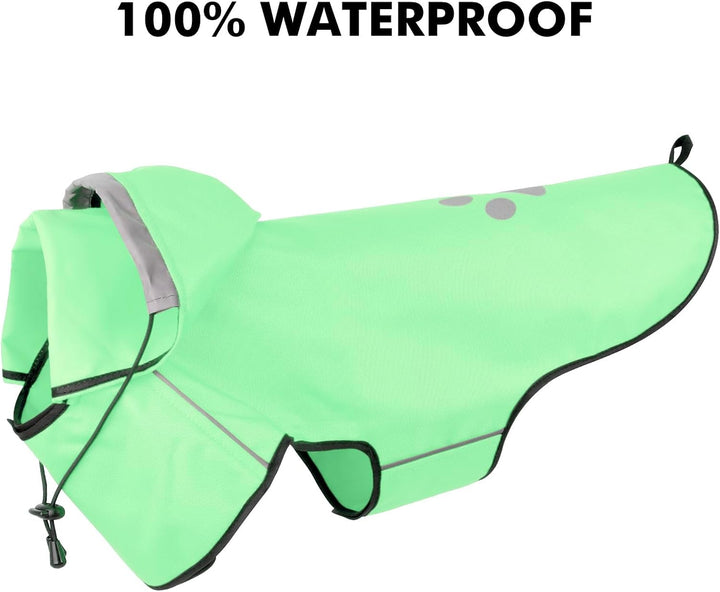 BiPawTi Verstellbar Regenmantel Hund Klein, Hunde-Regenjacke mit Klettverschluss - Ultraleicht & Was