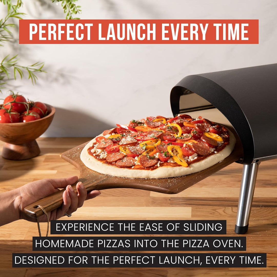 Chef Pomodoro - Pizzaschieber - 35,5 cm - Langer Griff um Verbrennungen zu vermeiden - leichte Pizza