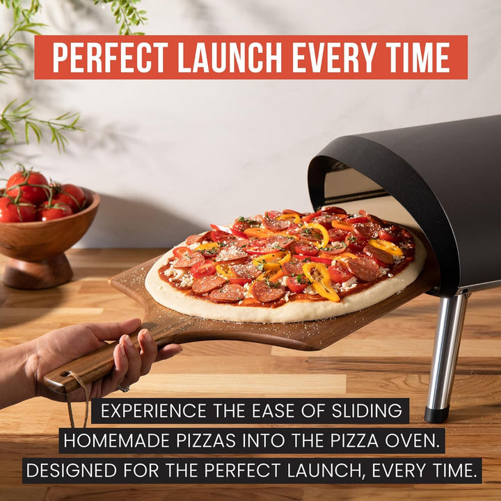 Chef Pomodoro - Pizzaschieber - 35,5 cm - Langer Griff um Verbrennungen zu vermeiden - leichte Pizza