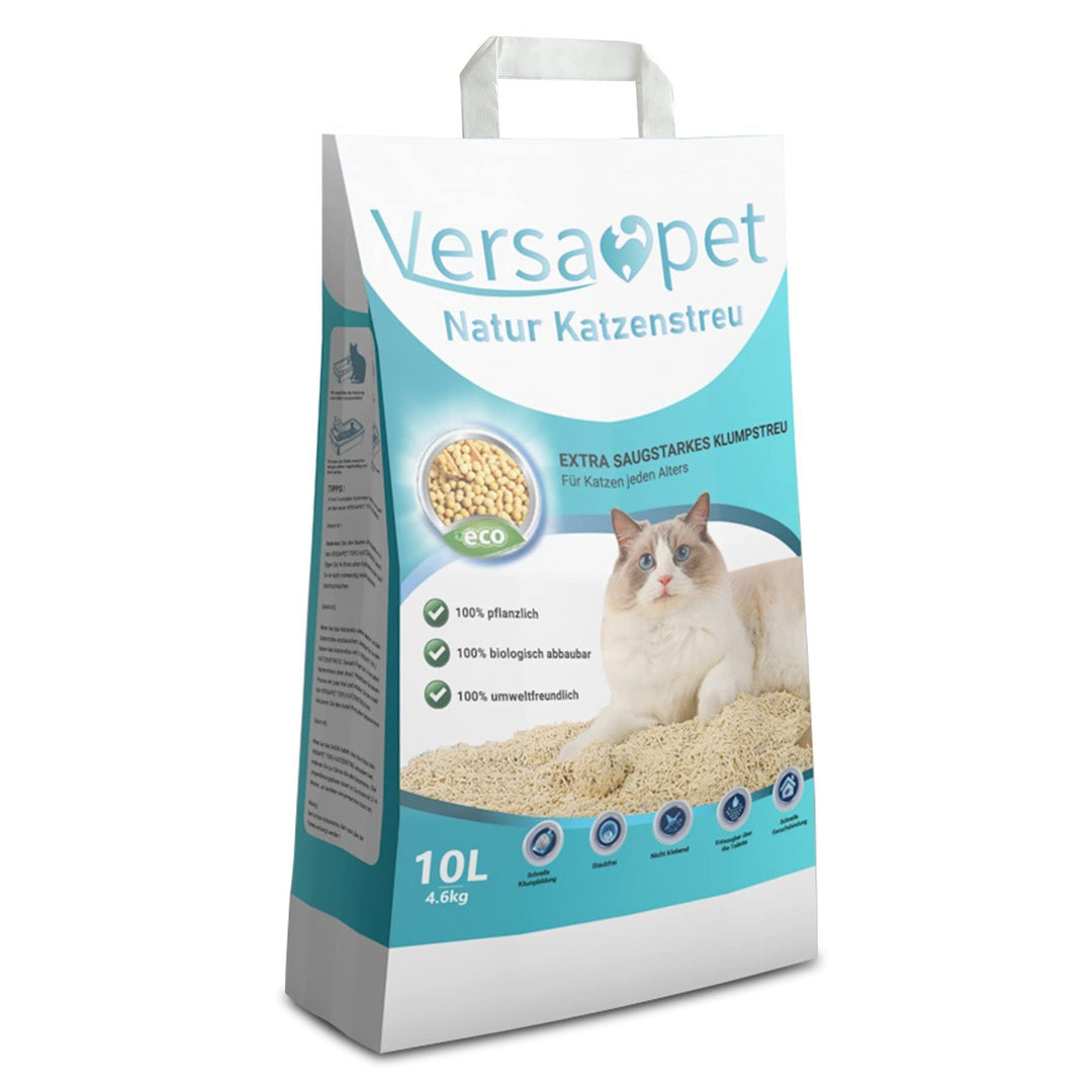 Versapet TOFU Katzenstreu Naturstreu klumpend Bio Klumpstreu 4,6 kg