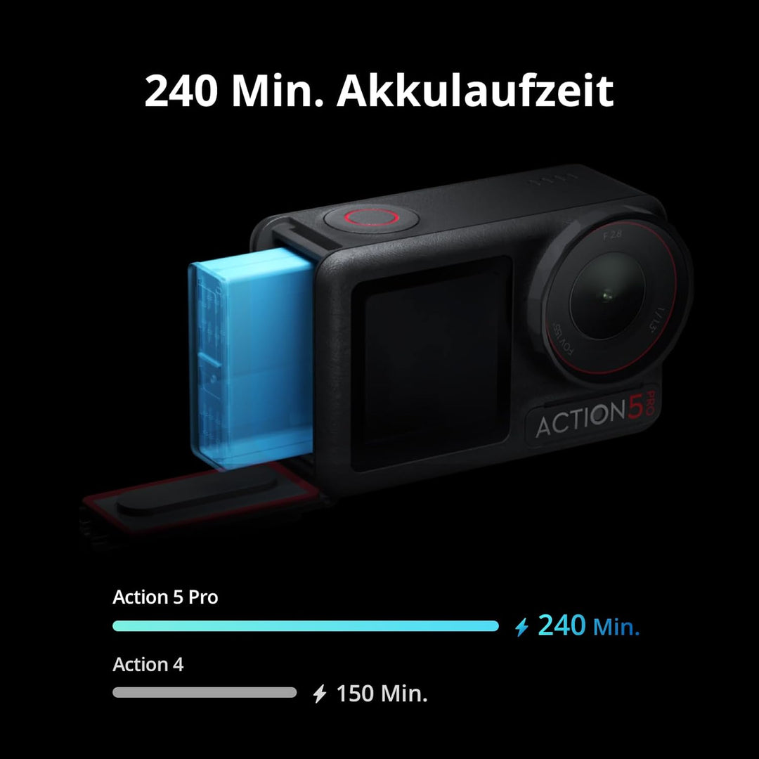 DJI Osmo Action 5 Pro Essential Combo, Action Cam 4K mit 1/1,3" Sensor, 4K/120fps Videokamera, Motiv