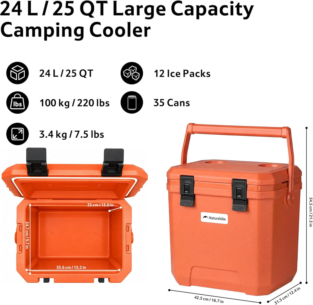 Naturehike Kühlbox 17 Liter/24 Liter/36 Liter Thermobox hochwertige PU Isolierbox 48 Std. Kühlleistu