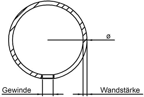 Edelstahlkugel hohl ø 120mm, mit M10 Gewinde