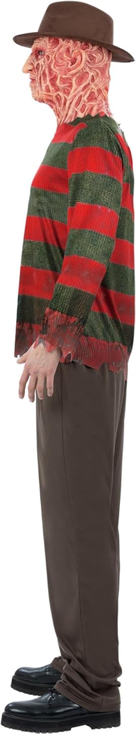 Smiffys Ein Nightmare On Elm Street Freddy Krueger Kostüm – inklusive bedrucktem Oberteil, Handschuh