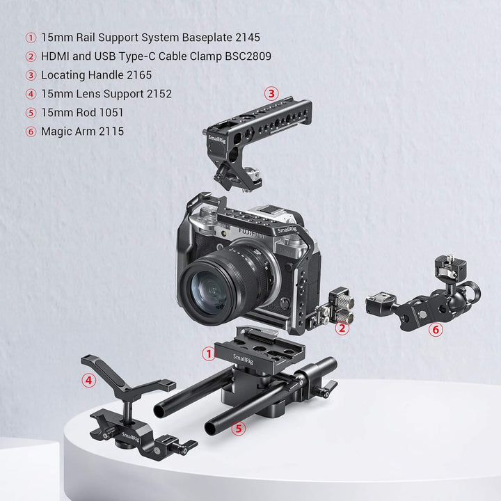 SMALLRIG XT4 X-T4 Cage Käfig für FUJIFILM X-T4 Kamera - CCF2808