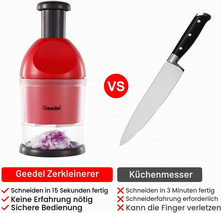 Manuelle Zerkleinerer, Knoblauch Zwiebelschneider Slap Chopper für Küche, Leicht Zu Reinigender Gemü