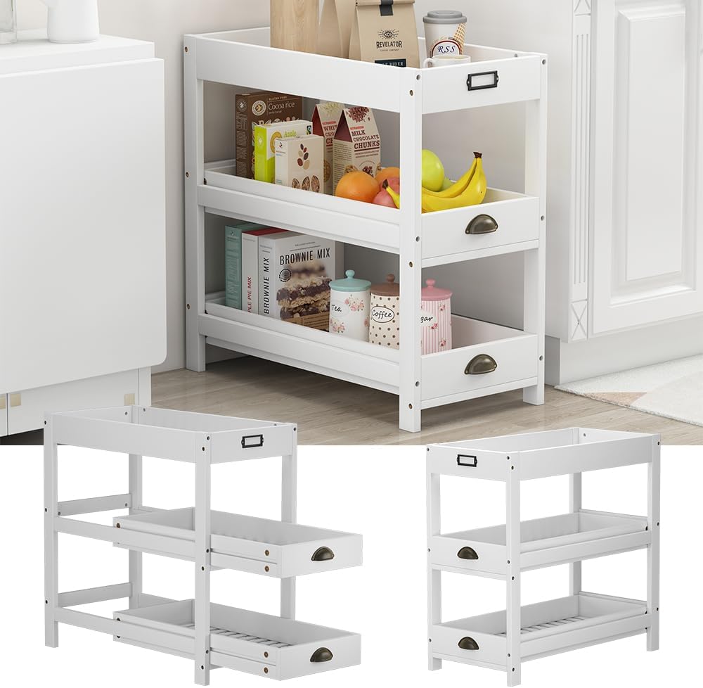 Vicco Aufbewahrungsregal Legum, Stauraumregal, Weiss, 33 x 66 cm mit 3 Ablagen Weiss mit 3 Ablagen,