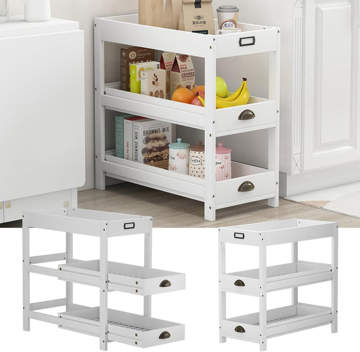 Vicco Aufbewahrungsregal Legum, Stauraumregal, Weiss, 33 x 66 cm mit 3 Ablagen Weiss mit 3 Ablagen,
