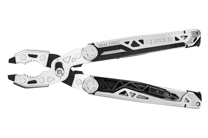 Gerber Multi-Tool mit 12 Funktionen, Dual Force, Inklusive Holster, Mit Einhandöffnung und Frame-Loc