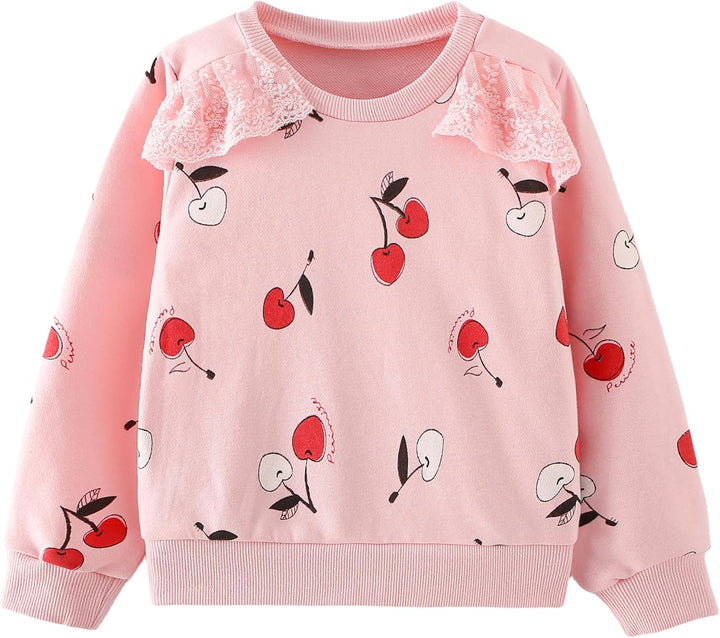 Codkkre Sweatshirt Mädchen Pullover für Kinder Süss Cartoon Sweater Mädchen Langarmshirts aus Baumwo