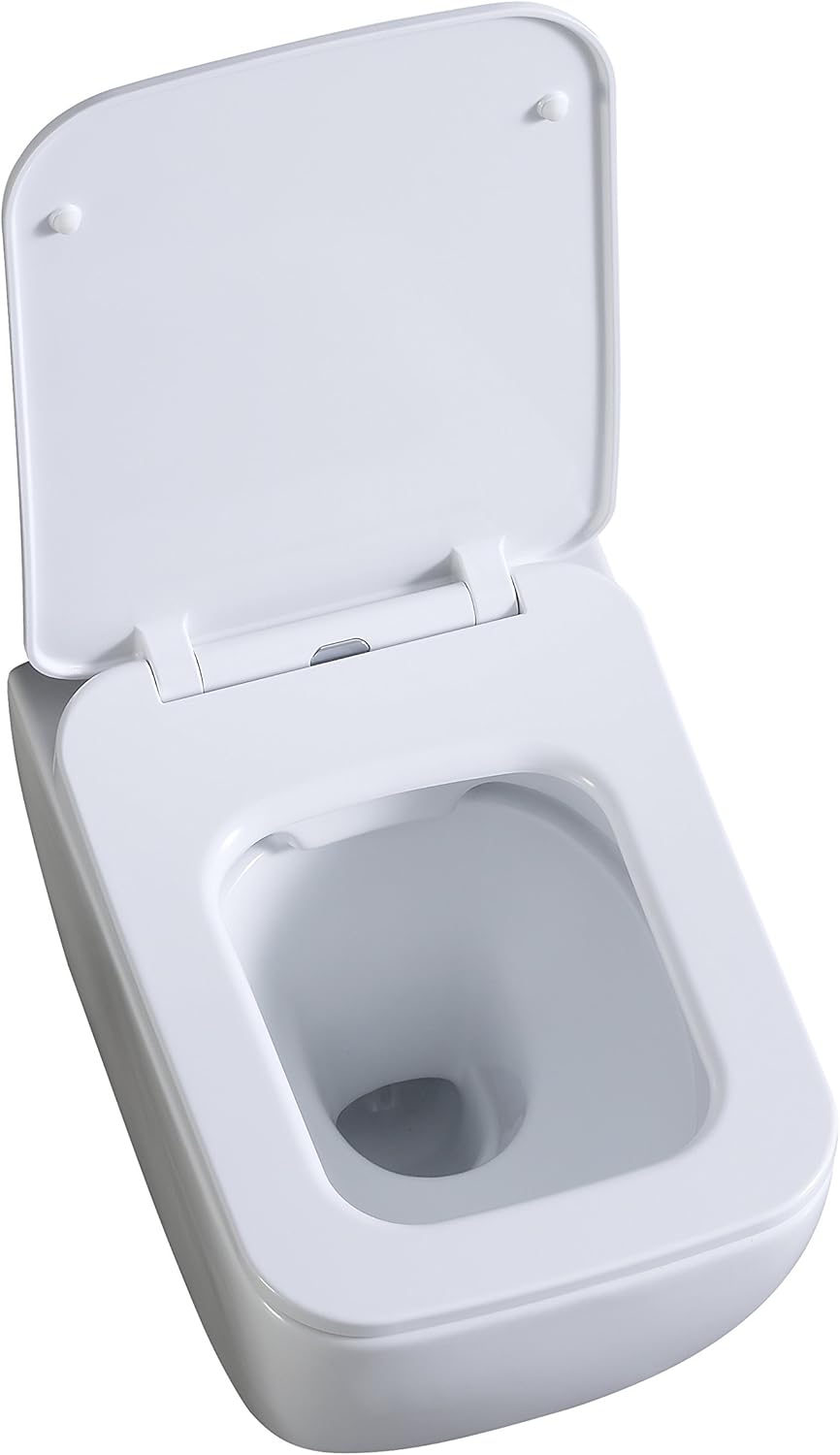 Cube Design Hänge WC spülrandlos Toilette inkl. WC Sitz mit Softclose Absenkautomatik + abnehmbar