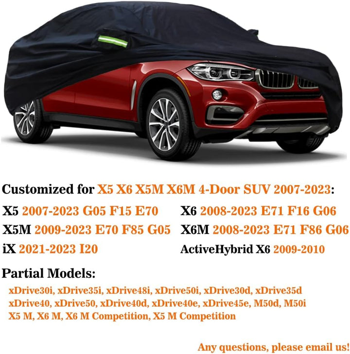 SjYsXm Aufgewertet Autoabdeckung Kompatibel mit BMW X5(2007-2023) X6(2008-2023) X5 M(2009-2023) X6 M