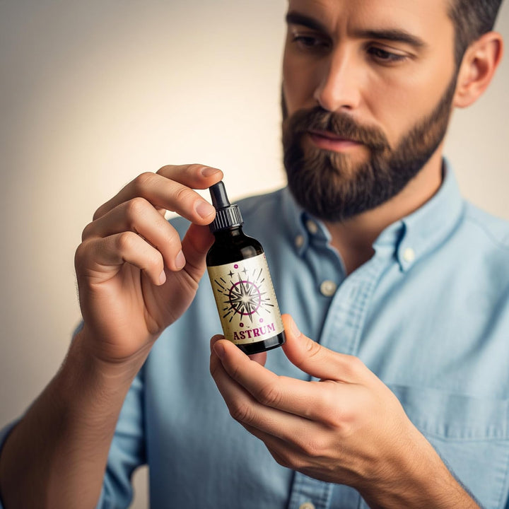Astrum Bartöl 30 ml Bartpflege Öl mit Macadamia-, Avocado-, Reis- und Mandelöl, pflegt und regenerie
