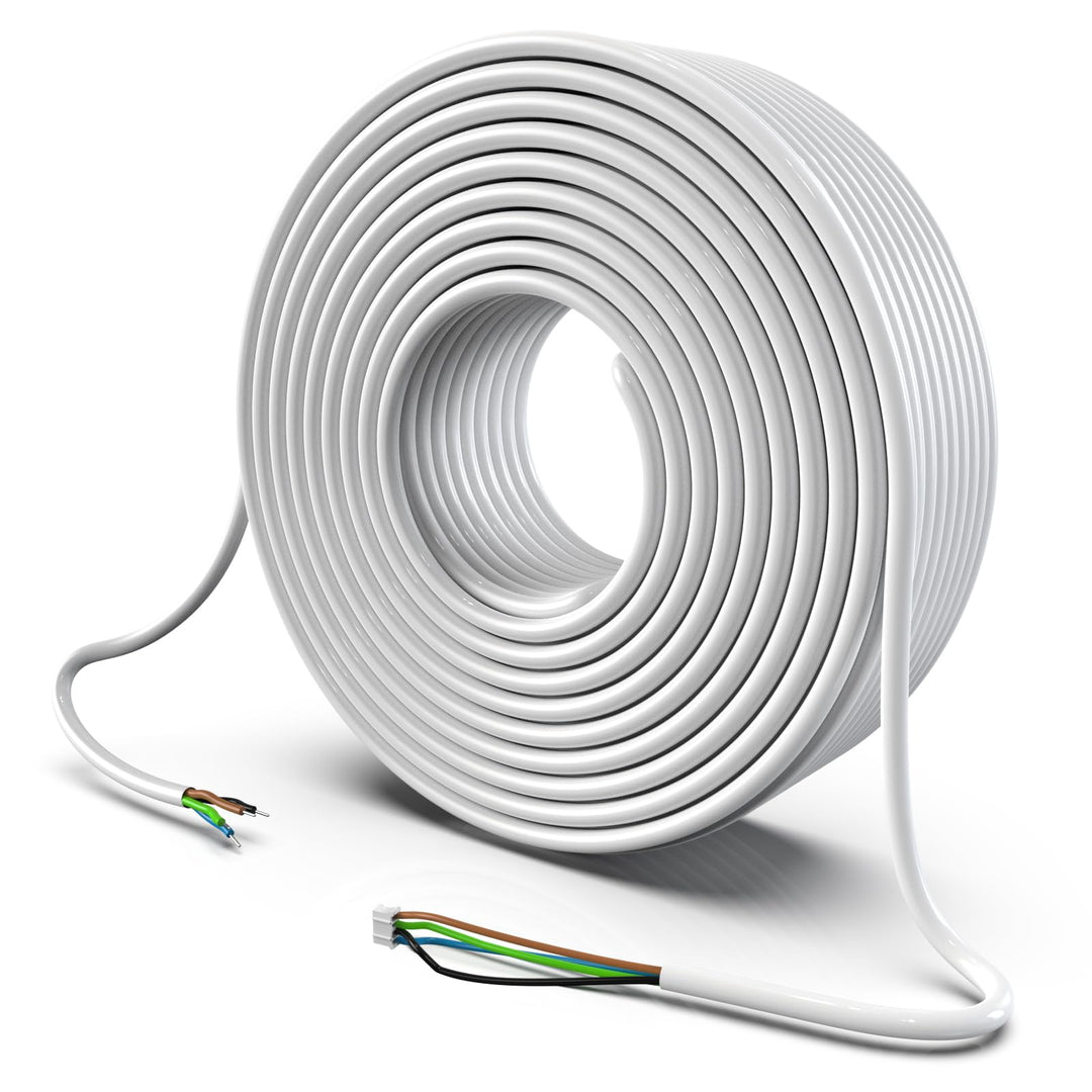 TMEZON 15M RVV4*0.2m² 4-Draht-Kabel für Video-Türsprechanlage, Kompatibel mit MZ-V20