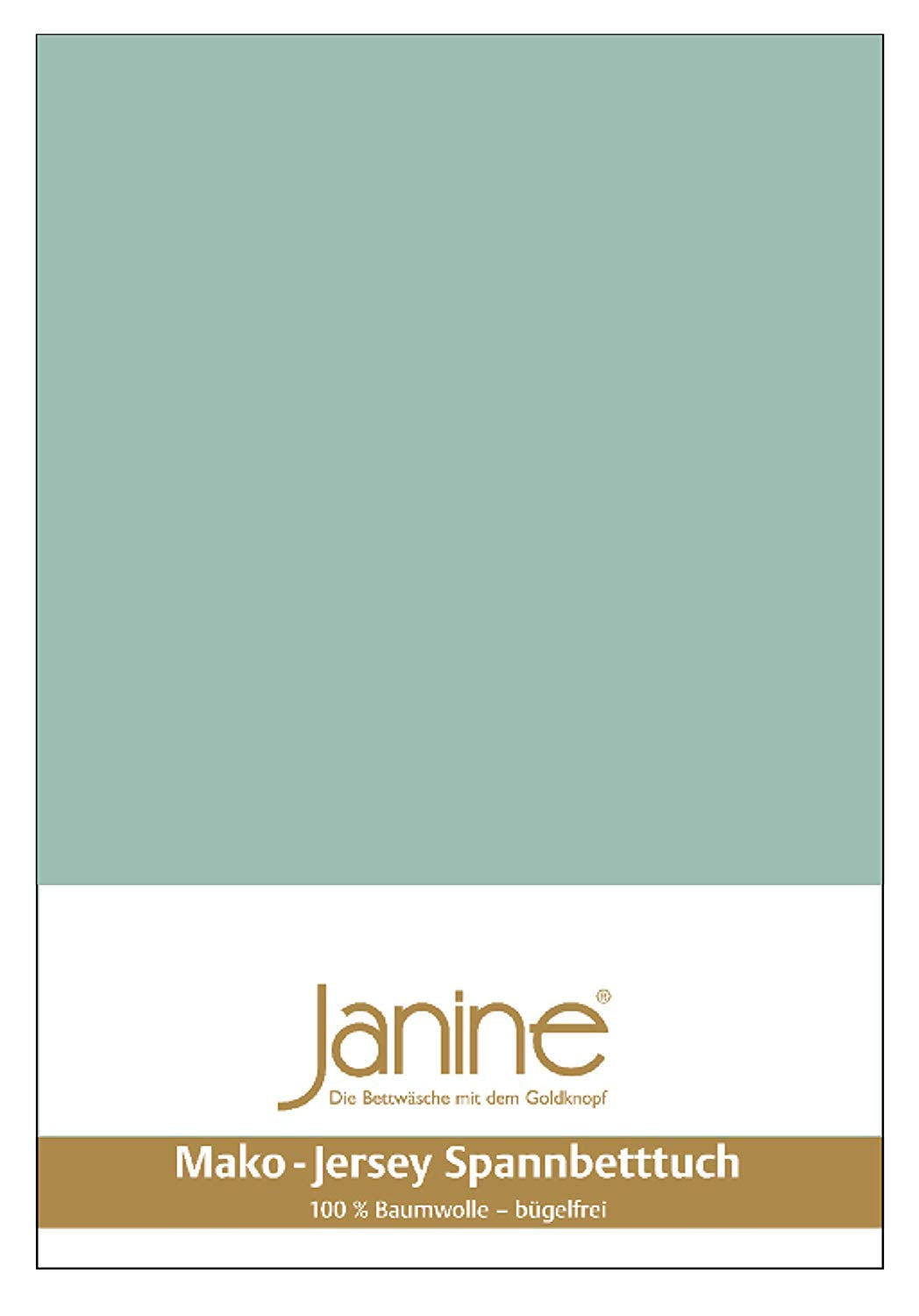 Janine Spannbetttuch 5007 Mako Jersey 140/200 bis 160/200 cm rauchgrün Fb. 36 140/200 cm - 160/200 c