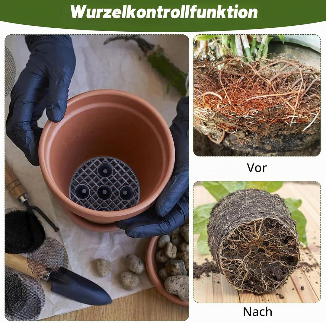 GAESHOW 6 Stück Blumentopfe Mesh Pads, 20cm Blumentopfgitter Matten, Bonsai Gitter, Kunststoff Blume