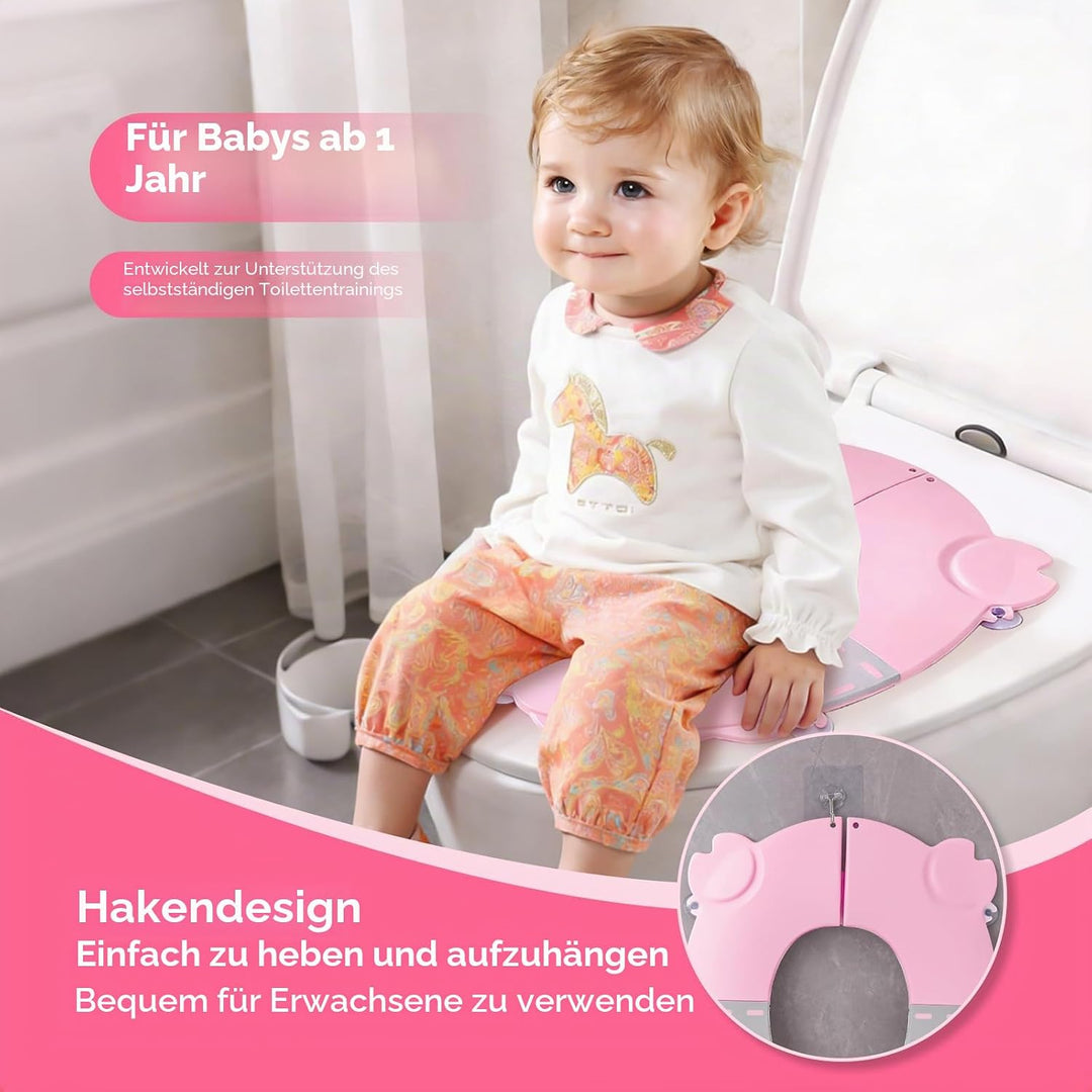 auvstar FaltbarerToilettensitz für Kinder,Lernkissen mit Saugnäpfen für Toilettensitz,Reise Klappbar