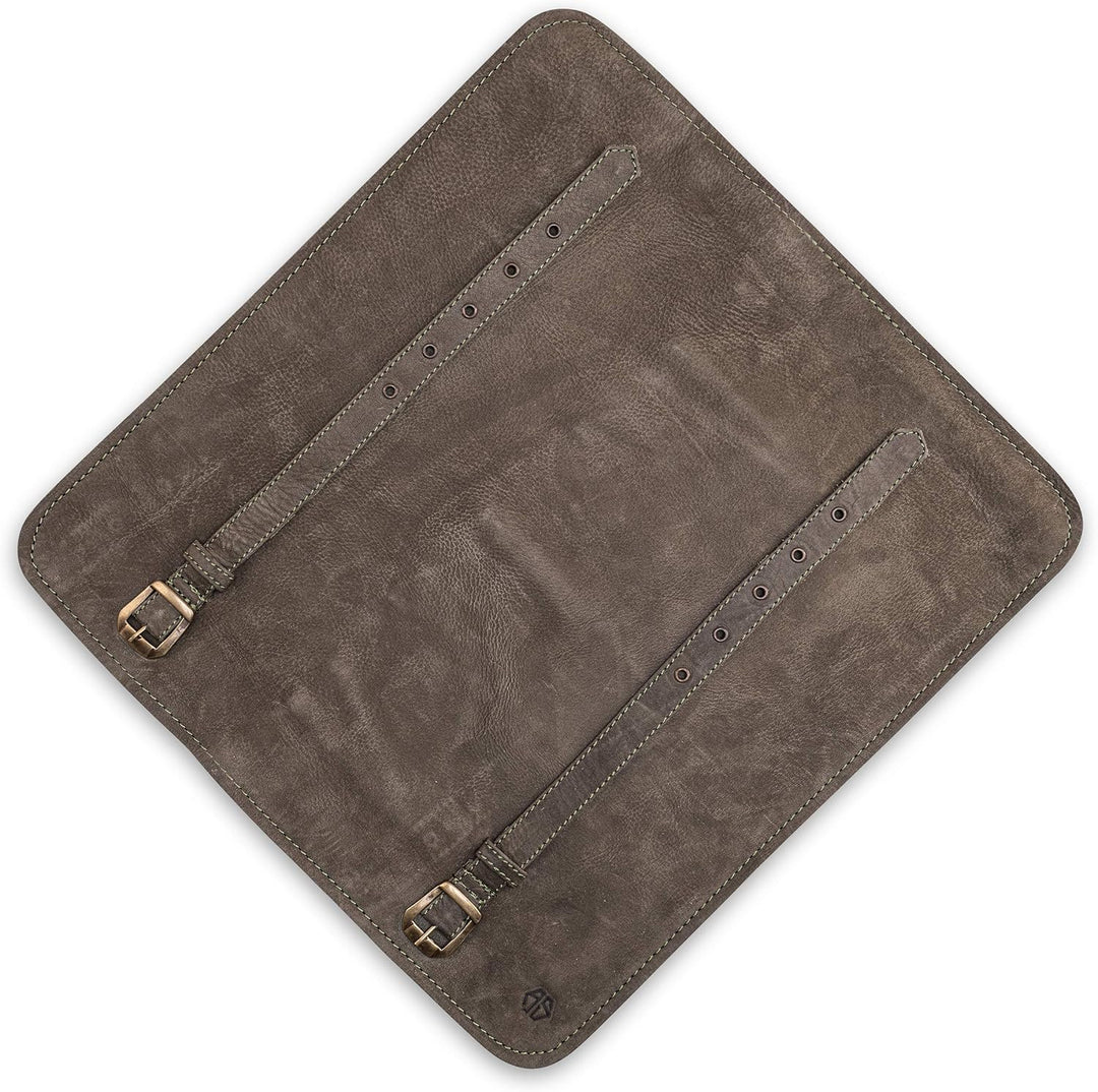 Angus Stoke Messertasche Leder Köche 7-Fach Echt-Leder Kochmesserrolle gross – Messer Tasche Kochmes