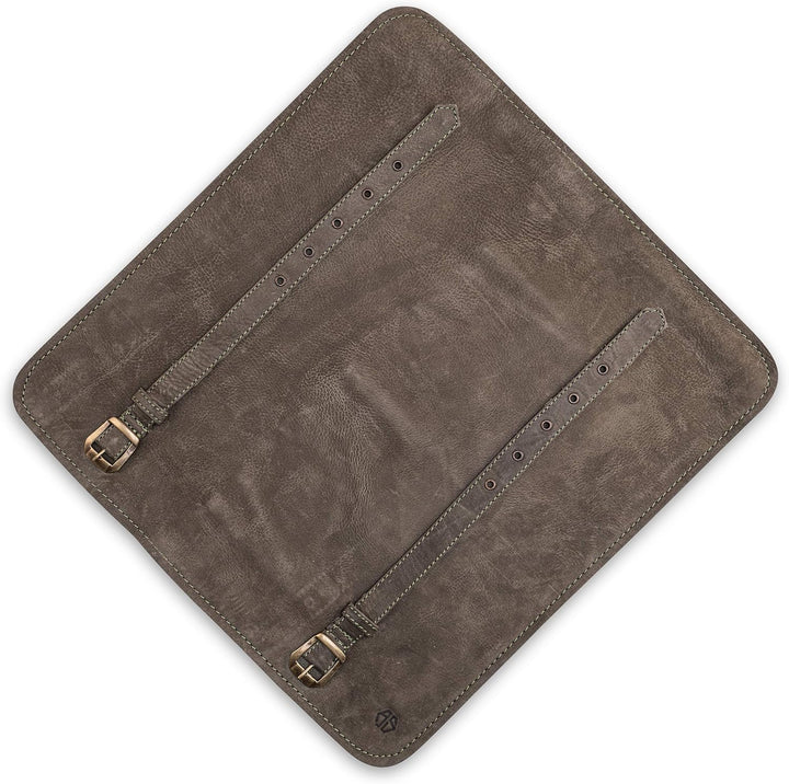 Angus Stoke Messertasche Leder Köche 7-Fach Echt-Leder Kochmesserrolle gross – Messer Tasche Kochmes