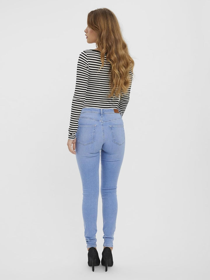 VERO MODA Womens Light Blue Denim Jeans Stretch
