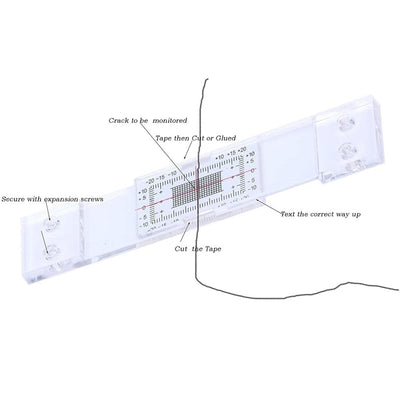 5 Stück Rissmonitor | Gutachter Ausrüstung | Rissmessgerät Monitor | Gebäudewand Standard Rissmonito