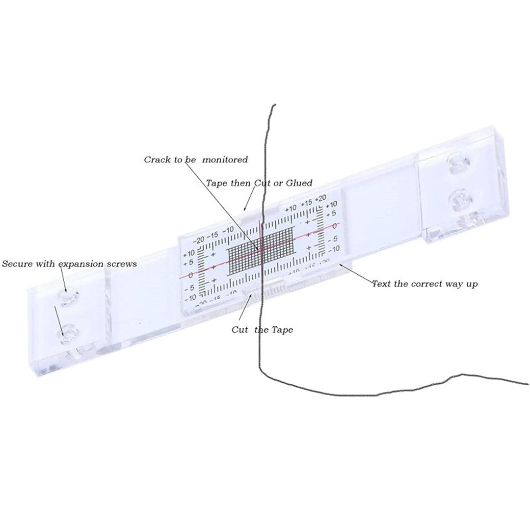 10 Stück Rissmonitor | Gutachter Ausrüstung | Rissmessgerät Monitor | Gebäudewand Standard Rissmonit