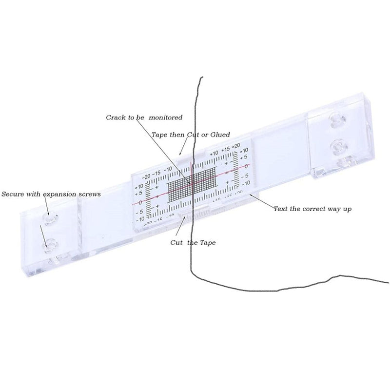 5 Stück Rissmonitor | Gutachter Ausrüstung | Rissmessgerät Monitor | Gebäudewand Standard Rissmonito