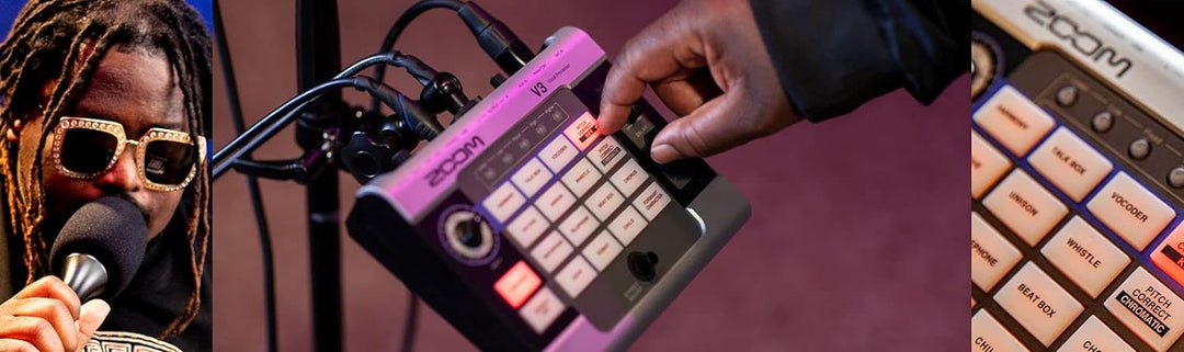 Zoom V3 Vocal Processor, 48V Phantomspannung für Kondensatormikrofone, USB 2.0 Audio-Interface für d
