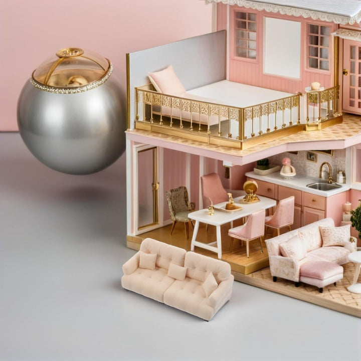 Toddmomy Miniatursofa FüR Puppenhaus 1:25 MassStab PlüSch MöBelsessel Kleine PuppenhausmöBel Wohnzim