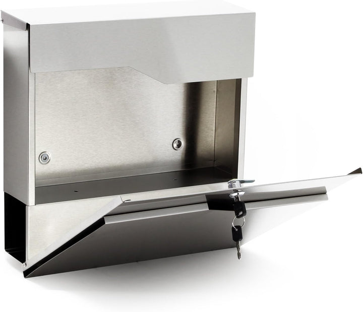 Moderner Design Briefkasten V19 Wandbriefkasten Post Edelstahl Zeitungsrolle Mailbox